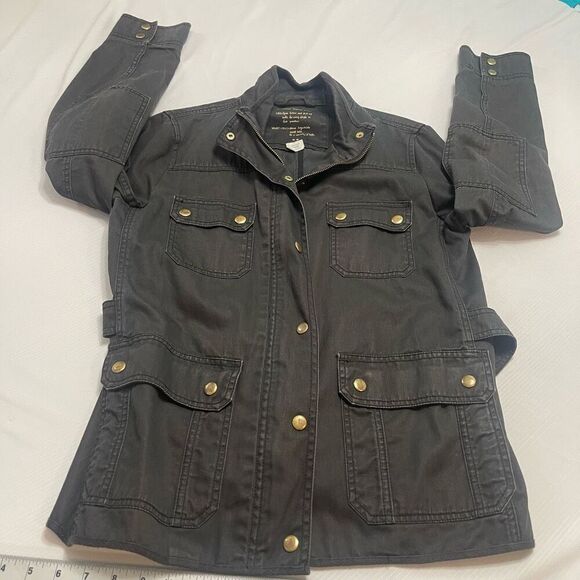 J. Crew Relaxed Boyfriend Field Wax Dark Grey Jacket Size Medium - Picture 6 of 9